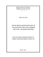 Rủi ro trong thanh toán quốc tế tại ngân hàng TMCP công thương việt nam   chi nhánh vĩnh phúc 