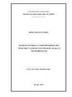 ĐÁNH GIÁ TÁC ĐỘNG CỦA BIẾN ĐỔI KHÍ HẬU ĐẾN THẢM THỰC VẬT RỪNG TẠI VƯỜN QUỐC GIA BA VÌ, THÀNH PHỐ HÀ NỘI 