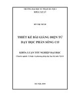 Thiết kế bài giảng điện tử dạy học phần Sóng cơ