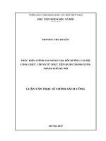 Thực hiện chính sách đào tạo, bồi dưỡng cán bộ, công chức cấp xã từ thực tiễn quận thanh xuân, thành phố hà nội 