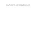 THỰC TIỄN HOẠT ĐỘNG QUẢN LÝ ĐẤT ĐAI CỦA ỦY BAN NHÂN DÂN THỊ TRẤN PHÚ THỨ, HUYỆN KINH MÔN, TỈNH HẢI DƯƠNG