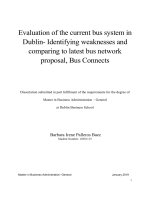 Evaluation of the current bus system in dublin 