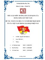 Tiểu Luận Toàn Cầu Hòa và vấn đề hội nhập