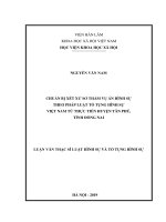 CHUẨN BỊ XÉT XỬ SƠ THẨM VỤ ÁN HÌNH SỰ THEO PHÁP LUẬT TỐ TỤNG HÌNH SỰ VIỆT NAM TỪ THỰC TIỄN HUYỆN TÂN PHÚ, TỈNH ĐỒNG NAI