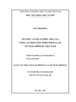 Luận văn tổ chức cơ quan điều tra của công an nhân dân theo pháp luật tố tụng hình sự việt nam
