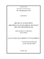Luận văn điều tra vụ án tham nhũng theo pháp luật tố tụng hình sự việt nam từ thực tiễn thành phố hà nội