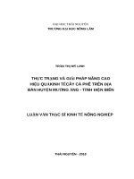 Thực trạng và giải pháp nâng cao hiệu quả kinh tế cây cà phê trên địa bàn huyện mường ảng 