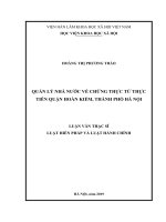 Luận văn quản lý nhà nước về chứng thực từ thực tiễn quận hoàn kiếm, thành phố hà nội