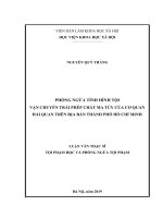 PHÒNG NGỪA TÌNH HÌNH tội vận CHUYỂN TRÁI PHÉP CHẤT MA túy của cơ QUAN hải QUAN TRÊN địa bàn THÀNH PHỐ hồ CHÍ MINH 