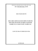 Thực hiện chính sách BHXH bắt buộc đối với người lao động tại doanh nghiệp vừa và nhỏ ở nước ta hiện nay 