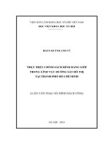 THỰC HIỆN CHÍNH SÁCH BÌNH ĐẲNG GIỚI TRONG LĨNH VỰC ĐƯỜNG SẮT ĐÔ THỊ TẠI THÀNH PHỐ HỒ CHÍ MINH