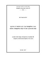 Quản lý nhân lực tại trường cao đẳng thương mại và du lịch hà nội 