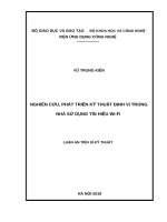 Nghiên cứu, phát triển kỹ thuật định vị trong nhà sử dụng tín hiệu wi fi 