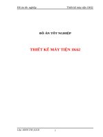 Đồ án cơ điện tử: Thiết kế máy tiện 1k62 