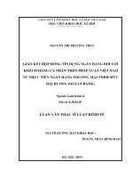 GIAO KẾT HỢP ĐỒNG TÍN DỤNG NGÂN HÀNG ĐỐI VỚI KHÁCH HÀNG CÁ NHÂN THEO PHÁP LUẬT VIỆT NAM TỪ THỰC TIỄN NGÂN HÀNG THƯƠNG MẠI TNHH MTV ĐẠI DƯƠNG (OCEAN BANK)