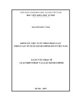 Luận văn kiểm sát việc tuân theo pháp luật theo luật tố tụng hành chính 2015 ở việt nam