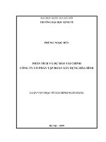 Phân tích và dự báo tài chính công ty cổ phần tập đoàn xây dựng hòa bình (luận văn thạc sỹ tài chính ngân hàng bảo hiểm) 
