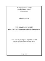 Văn hóa doanh nghiệp tại công ty cổ phần in và bao bì goldsun (luận văn thạc sỹ  kinh doanh) 