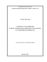 Công tác giáo dục lý luận chính trị ở trung tâm bồi dưỡng chính trị các quận của thành phố hà nội hiện nay 