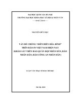 Vấn đề chống “diễn biến hòa bình” trên báo in việt nam hiện nay (khảo sát trên báo quân đội nhân dân, báo nhân dân, báo công an nhân dân (thời gian khảo sát từ tháng 12016 đến tháng 62017) 