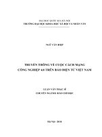 TRUYỀN THÔNG VỀ CUỘC CÁCH MẠNG  CÔNG NGHIỆP 4.0 TRÊN BÁO ĐIỆN TỬ VIỆT NAM