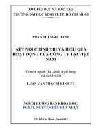 Kết nối chính trị và hiệu quả hoạt động của công ty tại việt nam 