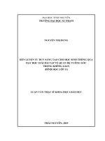 Rèn luyện tư duy sáng tạo cho học sinh thông qua dạy học giải bài tập về quan hệ vuông góc trong không gian (hình học lớp 11) 