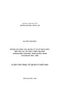 Đánh giá công tác quản lý và sử dụng đất đối với các tổ chức trên địa bàn thành phố cẩm phả, tỉnh quảng ninh giai đoạn 2016 2018 