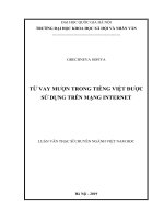 TỪ VAY MƯỢN TRONG TIẾNG VIỆT ĐƯỢC  SỬ DỤNG TRÊN MẠNG INTERNET