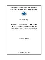 Deposit insurance  a study of vietnamese households knowledge and perception 
