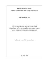 HỖ TRỢ CHA MẸ GIÁO DỤC TRẺ EM KĨ NĂNG  BẢO VỆ BẢN THÂN PHÒNG CHỐNG XÂM HẠI TÌNH DỤC TẠI XÃ THƯỢNG CƯỜNGCHI LĂNGLẠNG SƠN