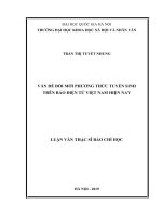 Vấn đề đổi mới phương thức tuyển sinh trên báo điện tử việt nam hiện nay 