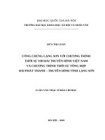 CÔNG CHÚNG LẠNG SƠN VỚI CHƯƠNG TRÌNH  THỜI SỰ 19H ĐÀI TRUYỀN HÌNH VIỆT NAM  VÀ CHƯƠNG TRÌNH THỜI SỰ TỔNG HỢP  ĐÀI PHÁT THANH – TRUYỀN HÌNH TỈNH LẠNG SƠN