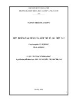 HIỆN TƯỢNG XĂM MÌNH CỦA GIỚI TRẺ HÀ NỘI HIỆN NAY 