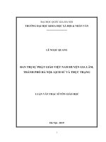 BAN TRỊ SỰ PHẬT GIÁO VIỆT NAM HUYỆN GIA LÂM, THÀNH PHỐ HÀ NỘI: LỊCH SỬ VÀ THỰC TRẠNG 
