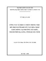 CÔNG TÁC XÃ HỘI CÁ NHÂN TRONG VIỆC HỖ TRỢ NGƯỜI KHUYẾT TẬT HÒA NHẬP CỘNG ĐỒNG TẠI PHƯỜNG YẾT YÊU, THÀNH PHỐ HẠ LONG, TỈNH QUẢNG NINH