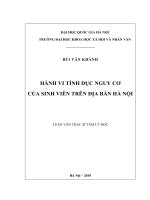 Hành vi tình dục nguy cơ của sinh viên trên địa bàn hà nội 