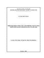 Hiện đại hóa công tác văn phòng tại ủy ban nhân dân quận thanh xuân, thành phố hà nội 