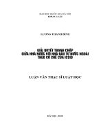 Giải quyết tranh chấp giữa nhà nước với nhà đầu tư nước ngoài theo cơ chế của ICSID  