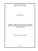 NGHIÊN cứu ĐỘNG lực học của hệ 3 dầm LIÊN kết THÔNG QUA môi TRƯỜNG đàn hồi dưới tác ĐỘNG của tải TRỌNG DI ĐỘNG 