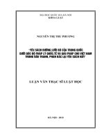“Yêu sách “đường lưỡi bò” của trung quốc dưới góc độ pháp lý quốc tế và giải pháp cho việt nam trong việc đấu tranh, phản bác lại yêu sách này 