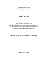 Đổi mới kiểm tra, đánh giá kết quả học tập môn những vấn đề cơ bản của chủ nghĩa mác   lênin, tư tưởng hồ chí minh ở trường chính trị tỉnh thái nguyên 