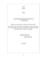 Nghiên cứu ngữ tố gốc hán trong sách giáo khoa THPT tiếng trung quốc ở việt nam và ảnh hưởng của nó đối với việc dạy học từ vựng tiếng trung quốc cho người việt   nghiên cứu trường hợp trường THPT chuyên thái nguyên 