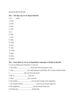 Bài tập thì hiện tại tiếp diễn