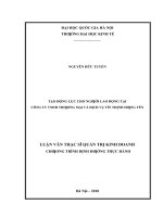 Tạo động lực cho ngƣời lao động tại công ty TNHH thƣơng mại và dịch vụ tín thịnh hƣng yên 