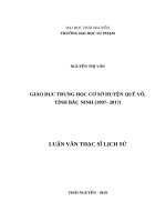 Giáo dục trung học cơ sở huyện quế võ, tỉnh bắc ninh (1997 2017) 
