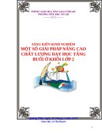 Một số giải pháp nâng cao chất lượng dạy học tăng buổi ở khối 2 trường tiểu học lê lợi