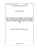 Thực trạng tuân thủ điều trị ARV, một số yếu tố liên quan và hiệu quả can thiệp tại một số phòng khám ngoại trú tại hà nội 