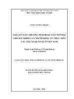 Tội CYGTT hoặc gây tổn hại cho 2 sức khỏe của người khác từ thực tiễn các tòa án quân sự ở việt nam 