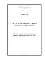 CÁC yếu tố ẢNH HƢỞNG đến ý ĐỊNH sử DỤNG DỊCH vụ UBER tại hà nội 